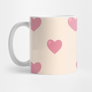 Hearts Pink Pattern Mug